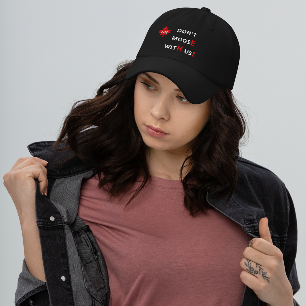 don't moosE witH us! - Black Baseball Cap