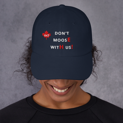 don't moosE witH us! - Navy Blue Baseball Cap